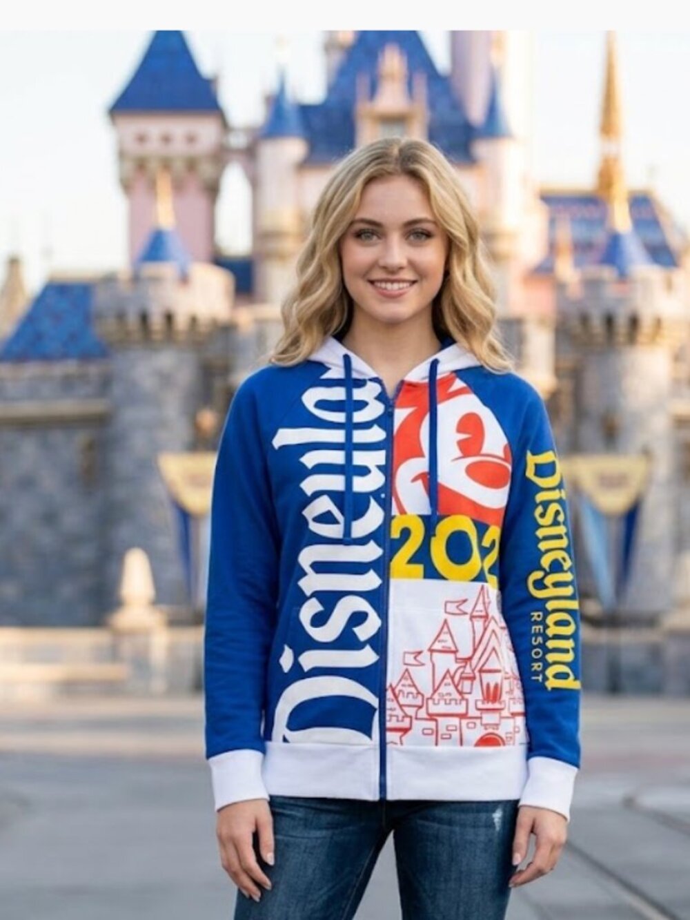 NWOT Disney Disneyland Zip Hoodie LARGE